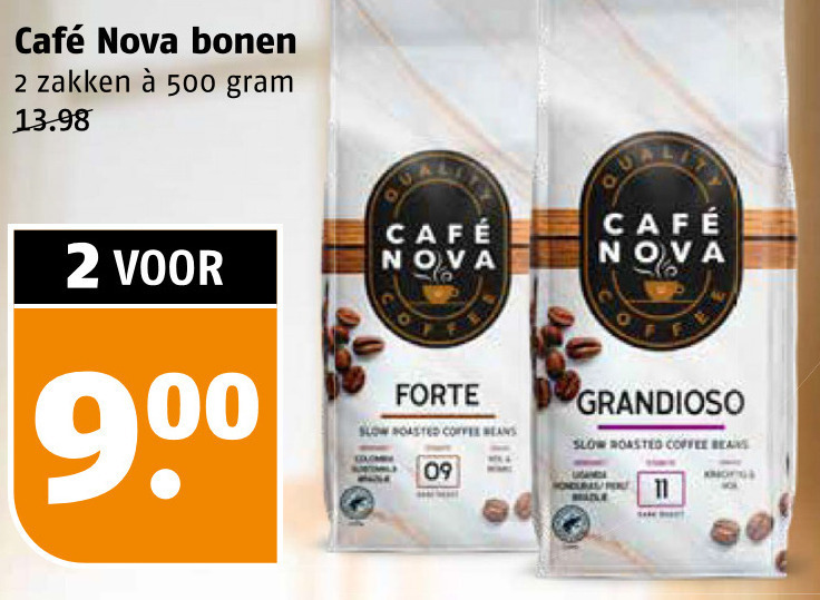 Cafe Nova   koffiebonen folder aanbieding bij  Poiesz - details