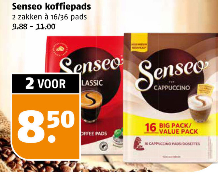 Douwe Egberts Senseo   koffiepad folder aanbieding bij  Poiesz - details