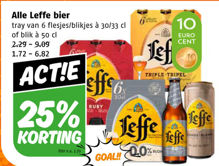 Leffe   blikje bier, speciaalbier folder aanbieding bij  Poiesz - details