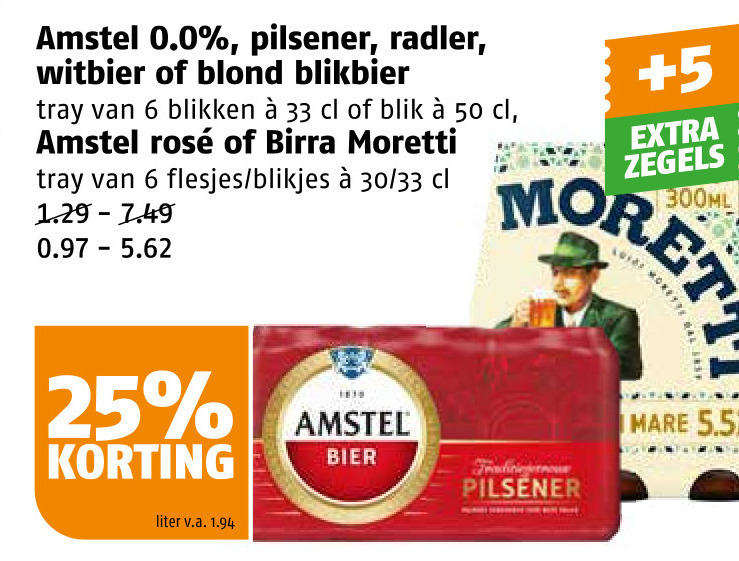 Birra Moretti   blikje bier folder aanbieding bij  Poiesz - details