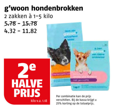 Gwoon   hondenvoer folder aanbieding bij  Poiesz - details