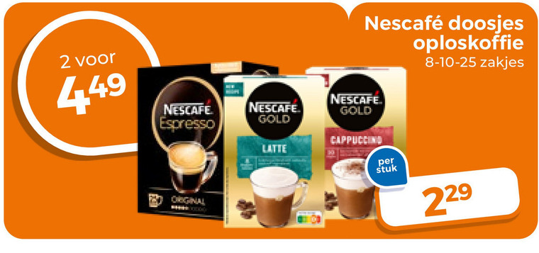 Nescafe   oploskoffie folder aanbieding bij  Trekpleister - details