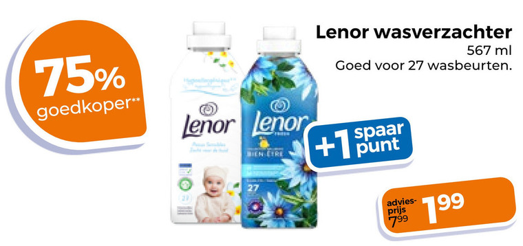 Lenor   wasverzachter folder aanbieding bij  Trekpleister - details