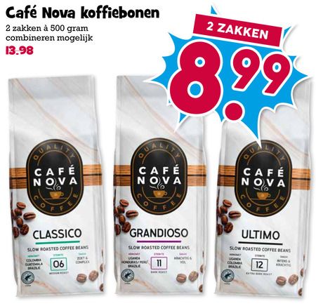 Cafe Nova   koffiebonen folder aanbieding bij  Boons Markt - details