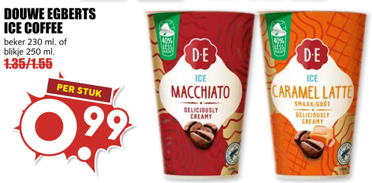 Douwe Egberts   ijskoffie folder aanbieding bij  MCD Supermarkt Basis - details