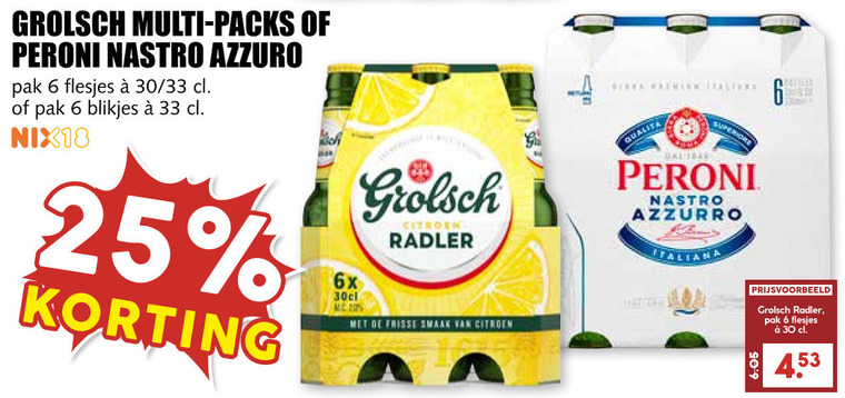 Grolsch   blikje bier, speciaalbier folder aanbieding bij  MCD Supermarkt Basis - details