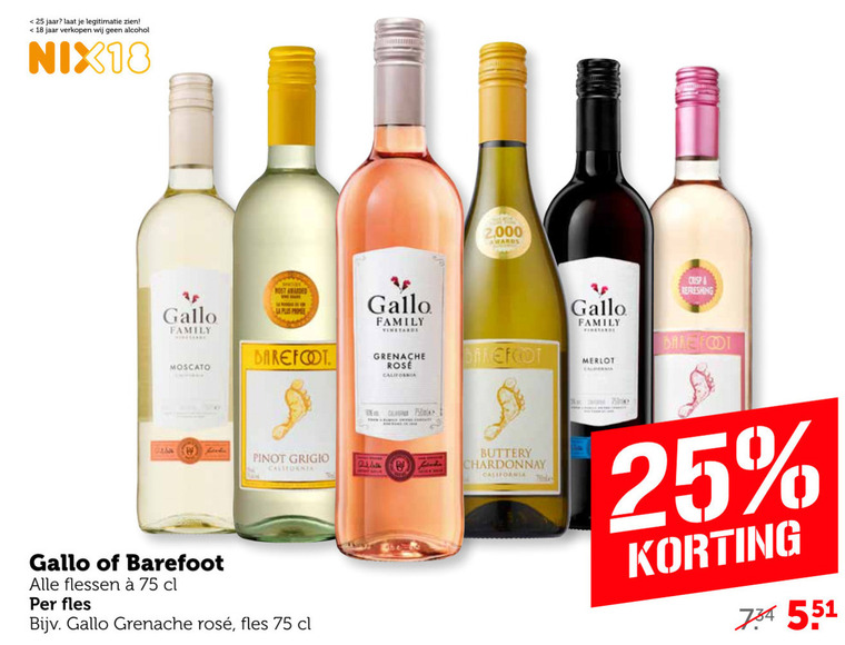 Gallo   witte wijn, rose folder aanbieding bij  Coop - details