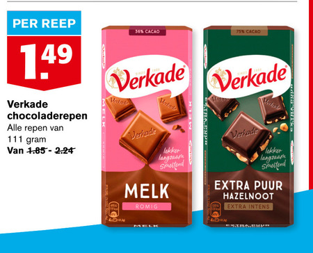 Verkade   chocolade folder aanbieding bij  Hoogvliet - details