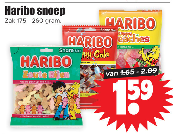 Haribo   snoep folder aanbieding bij  Dirk - details