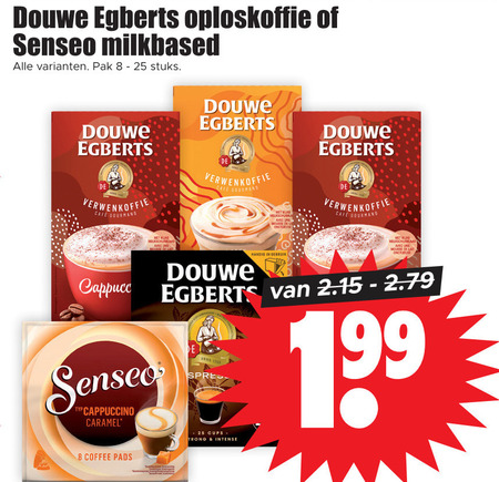 Douwe Egberts   koffiepad, oploskoffie folder aanbieding bij  Dirk - details