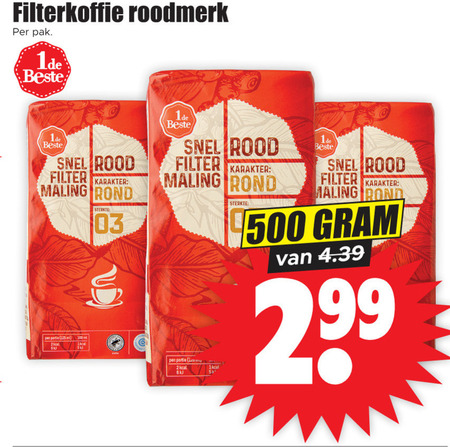 1 De Beste   koffie folder aanbieding bij  Dirk - details