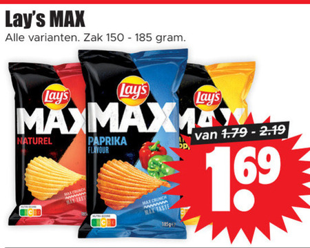 Lays   chips folder aanbieding bij  Dirk - details