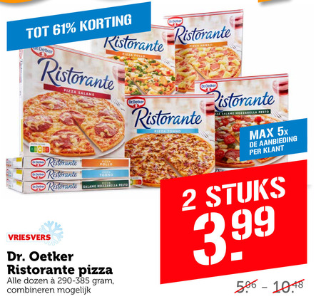 Dr Oetker   diepvriespizza folder aanbieding bij  Coop - details