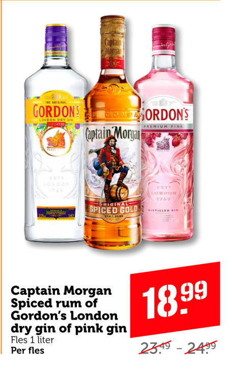 Captain Morgan   rum, gin folder aanbieding bij  Coop - details