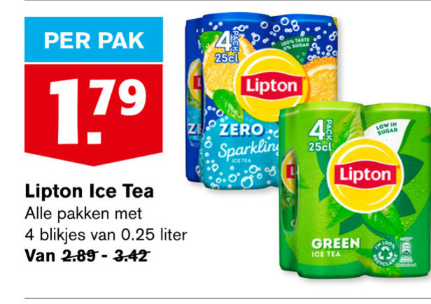 Lipton   ice tea folder aanbieding bij  Hoogvliet - details