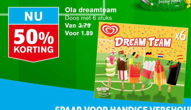 Ola   ijslollies folder aanbieding bij  Hoogvliet - details