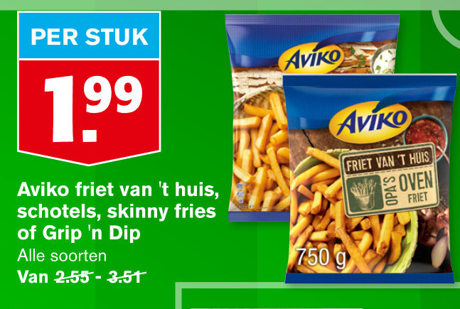 Aviko   patat folder aanbieding bij  Hoogvliet - details