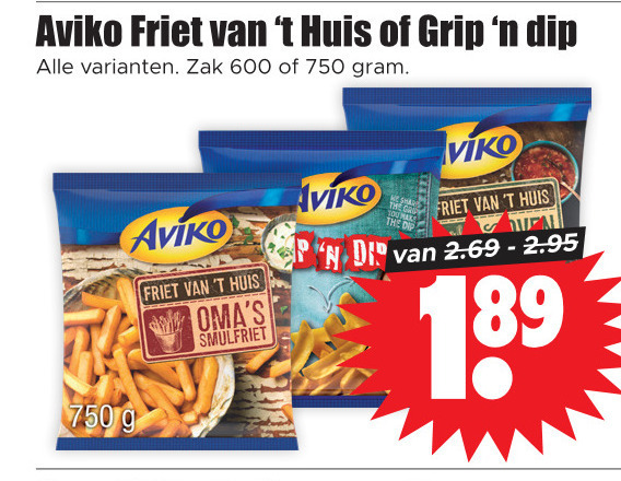 Aviko   patat folder aanbieding bij  Dirk - details