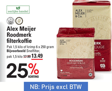 Alex Meijer   koffie folder aanbieding bij  Sligro - details