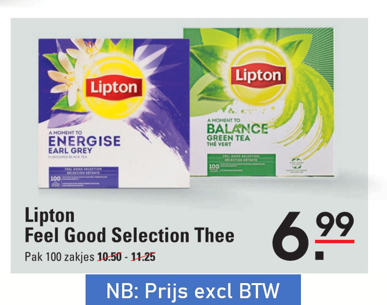 Lipton   thee folder aanbieding bij  Sligro - details