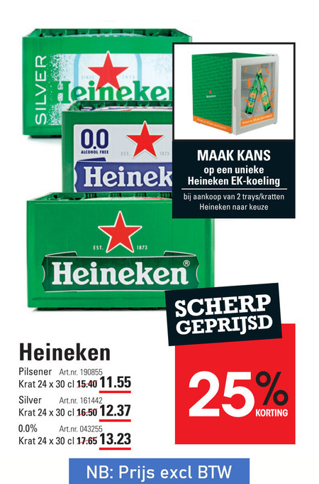 Heineken Silver   krat bier folder aanbieding bij  Sligro - details