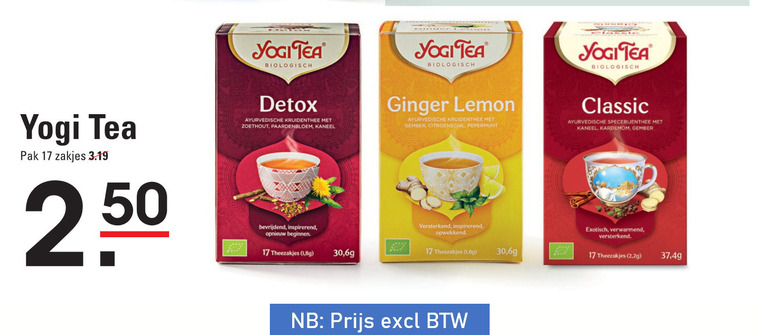 Yogi Tea   thee folder aanbieding bij  Sligro - details