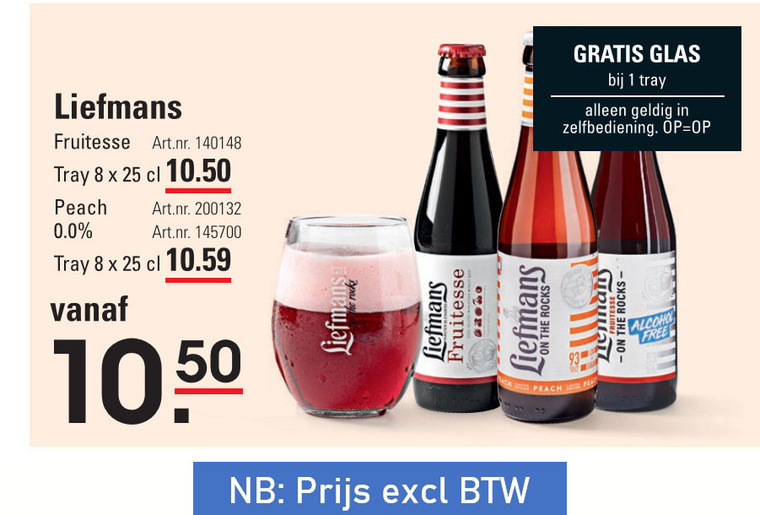 Liefmans   rose bier folder aanbieding bij  Sligro - details