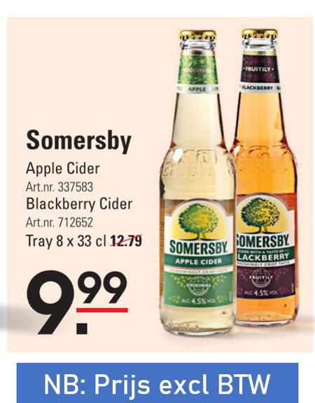 Somersby   appelcider folder aanbieding bij  Sligro - details