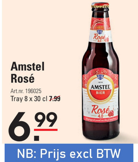 Amstel   rose bier folder aanbieding bij  Sligro - details