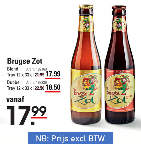 Brugse Zot   speciaalbier folder aanbieding bij  Sligro - details