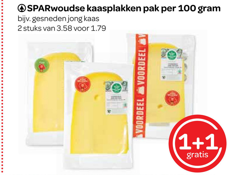 Sparwoudse   kaasplakken folder aanbieding bij  Spar - details