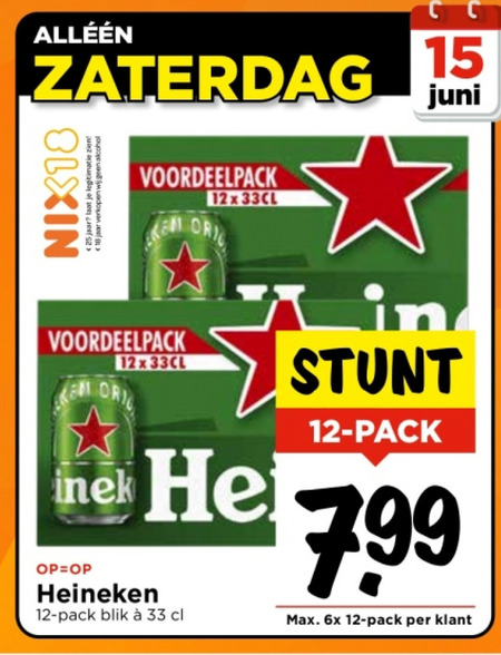 Heineken   blikje bier folder aanbieding bij  Vomar - details