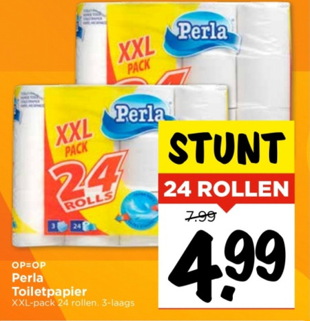 Perla   toiletpapier folder aanbieding bij  Vomar - details