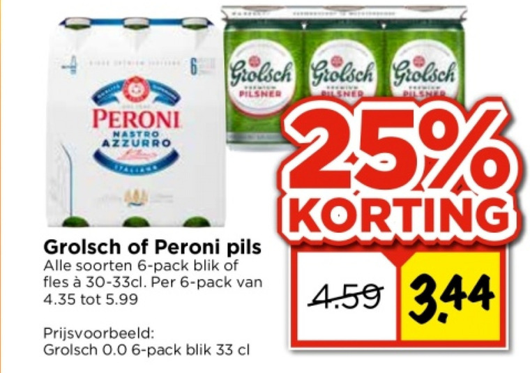 Grolsch   blikje bier folder aanbieding bij  Vomar - details