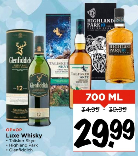 Glenfiddich   whisky folder aanbieding bij  Vomar - details