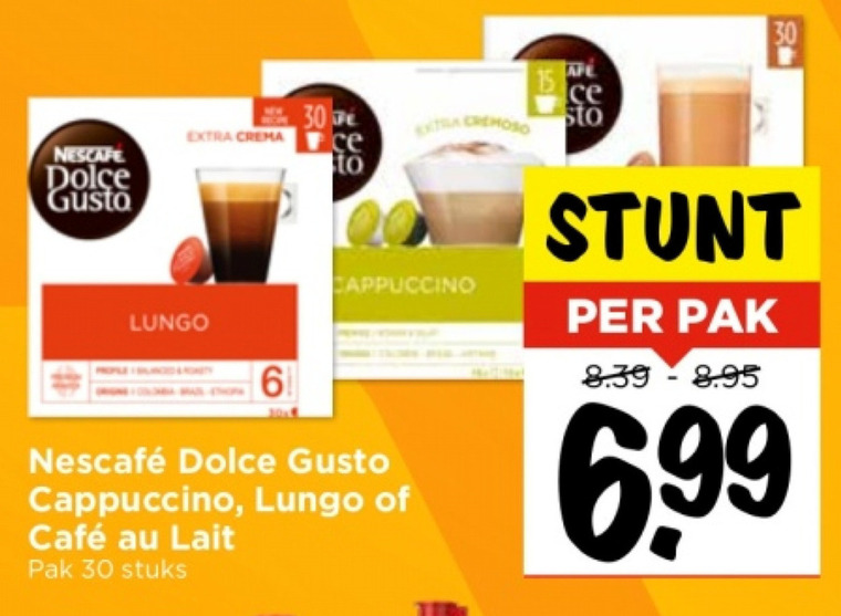 Nescafe   dolce gusto capsules folder aanbieding bij  Vomar - details