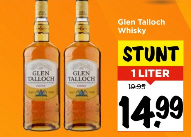 Glen Talloch   whisky folder aanbieding bij  Vomar - details