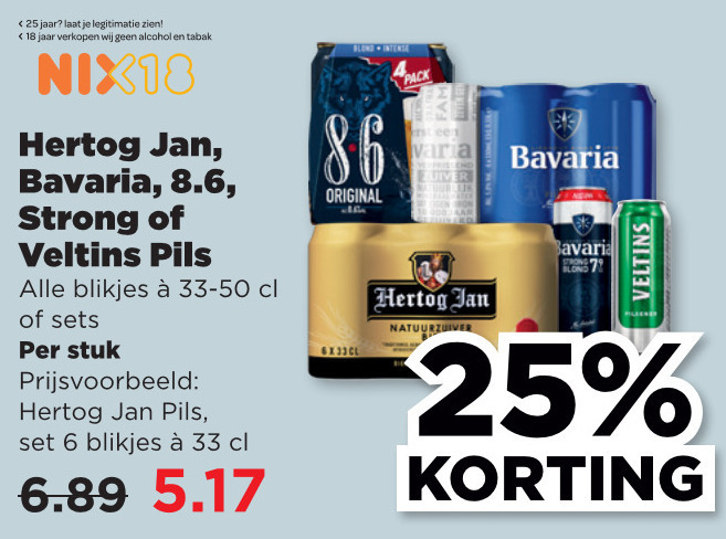 Hertog Jan   blikje bier folder aanbieding bij  Plus Vandaag - details