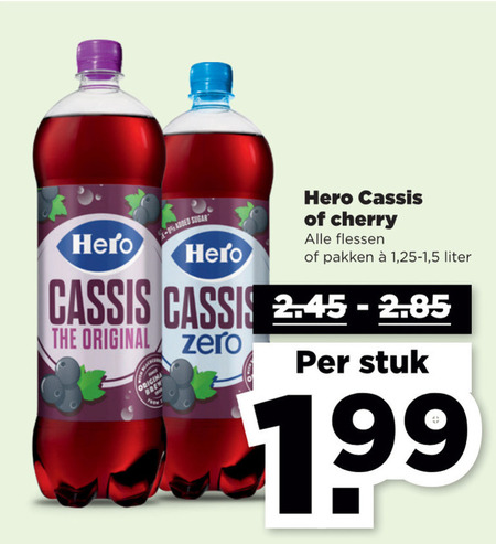 Hero   frisdrank folder aanbieding bij  Plus - details