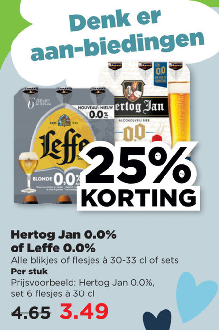 Leffe   alcoholvrij bier folder aanbieding bij  Plus - details