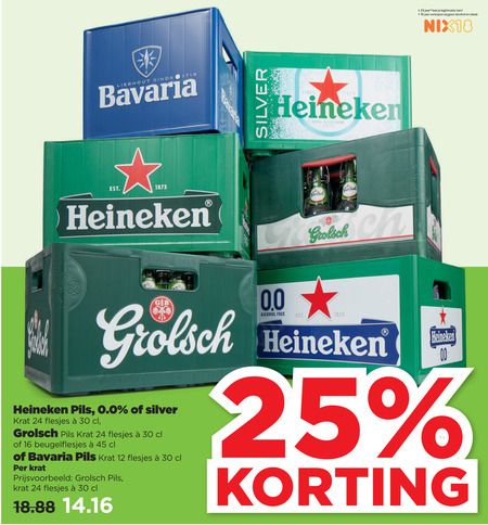 Heineken   krat bier folder aanbieding bij  Plus - details