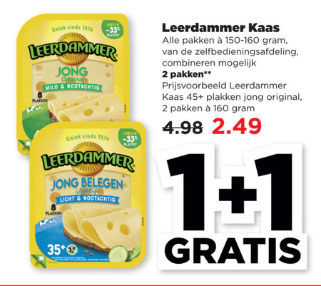 Leerdammer   kaasplakken folder aanbieding bij  Plus - details