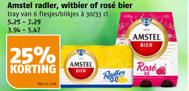 Amstel   witbier, radler bier folder aanbieding bij  Poiesz - details