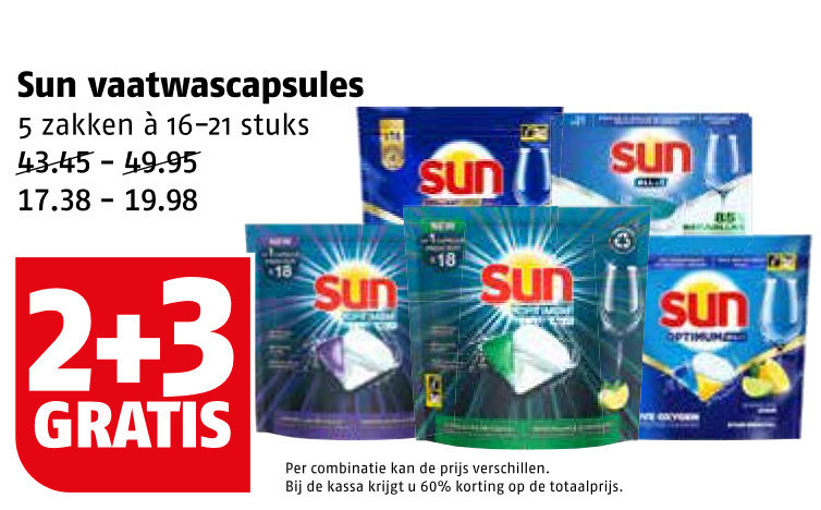 Sun   vaatwasmiddel folder aanbieding bij  Poiesz - details