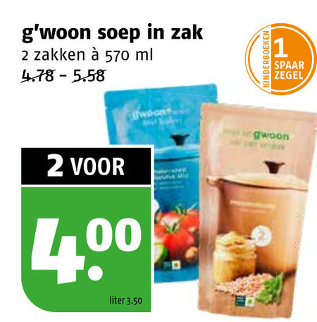 Gwoon   soep folder aanbieding bij  Poiesz - details