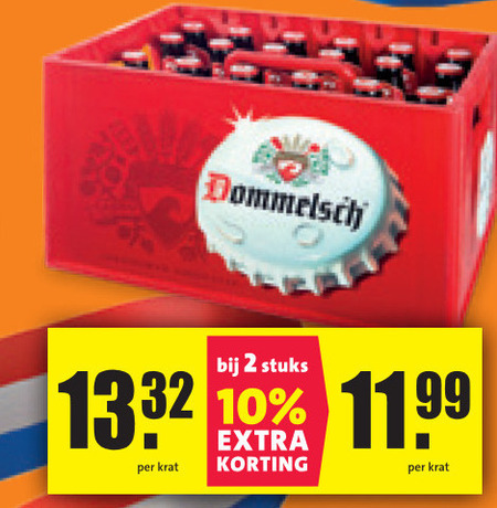 Dommelsch   krat bier folder aanbieding bij  Nettorama - details