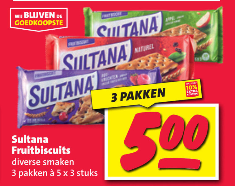 Sultana   fruitbiscuit folder aanbieding bij  Nettorama - details