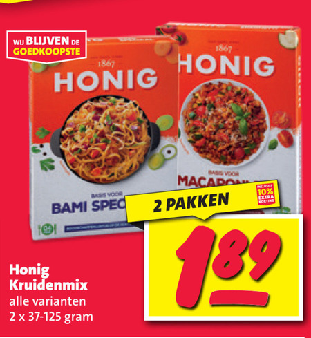 Honig   maaltijdmix folder aanbieding bij  Nettorama - details