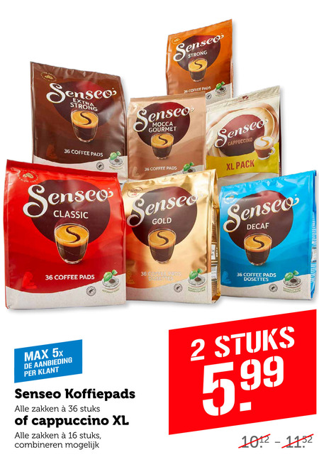 Douwe Egberts Senseo   koffiepad folder aanbieding bij  Coop - details