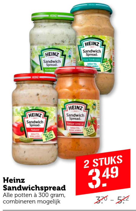 Heinz   sandwich spread folder aanbieding bij  Coop - details